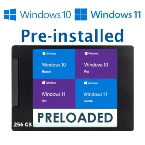 256GB Windows Pre-Installed SSD – Plug & Play, Fast Boot, Free UK Delivery